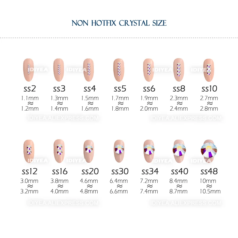 Золотистый гематит SS3 SS4 SS5 SS6 SS10 SS20 SS30 для дизайна ногтей Стразы Блестящие