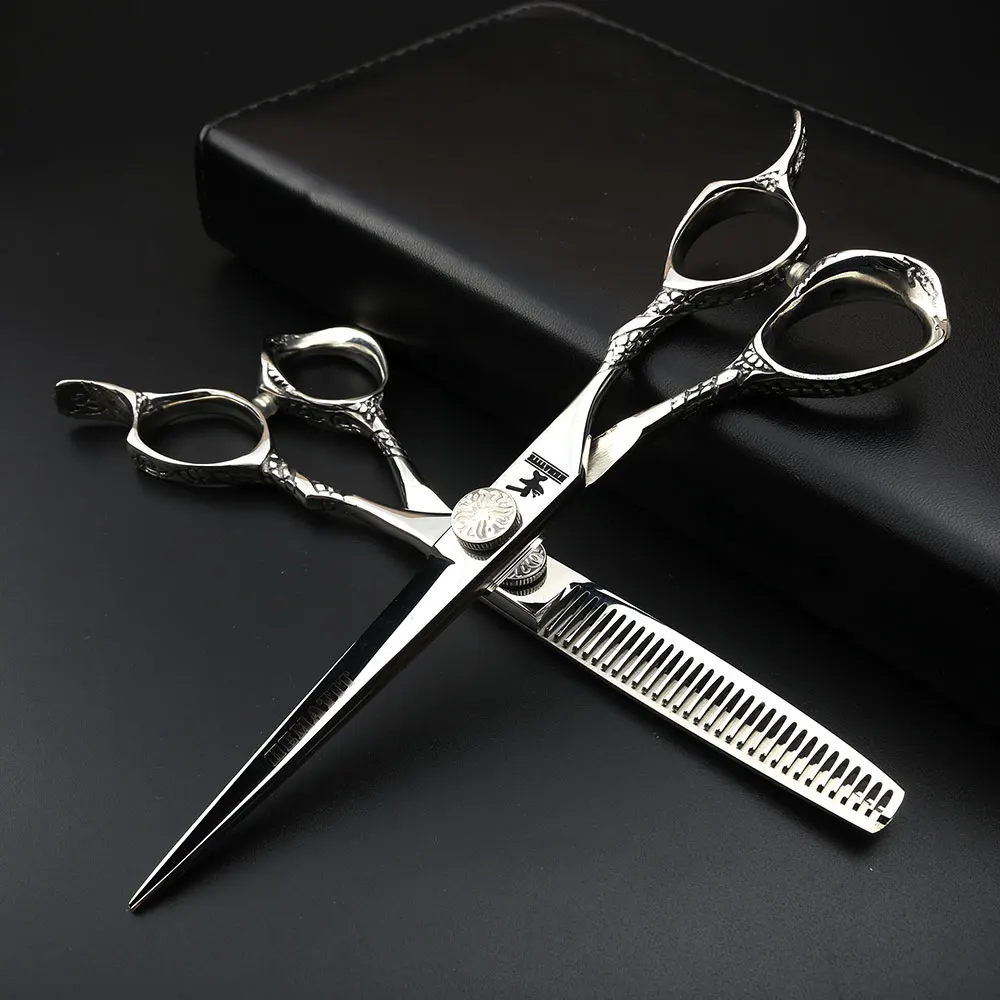 The best quality hairdressing scissors set 6 inch haircut thinning
