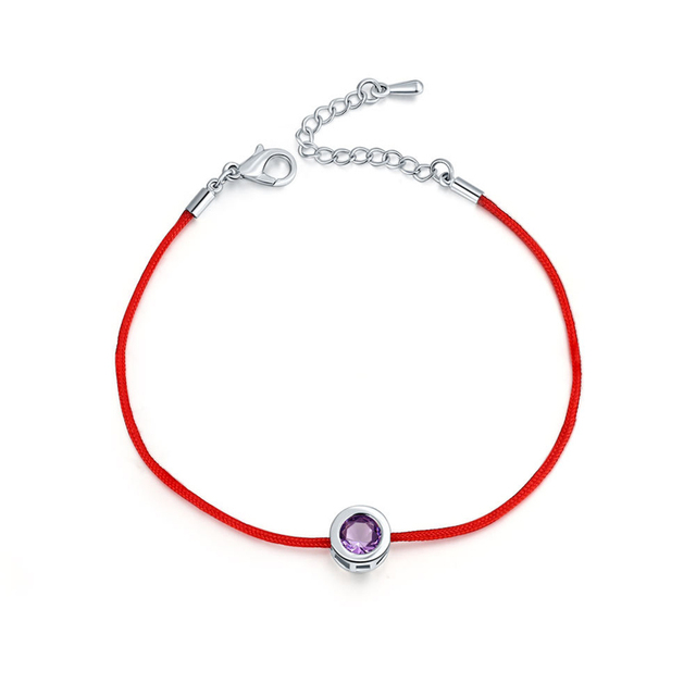 10 Colors Red Rope Bracelet Round 6mm Cubic Zircon Charm Friendship Bracelets & Bangles For Women Wedding Party Jewelry Gift