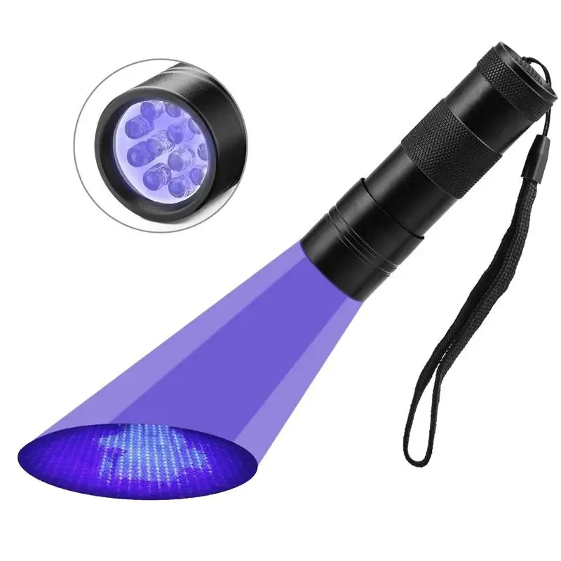 

9 LED UV Ultraviolet Torch Blacklight Flashlight Light Lamp Detect Metal Crack Medical Equipment Pet Urine Stain Detector