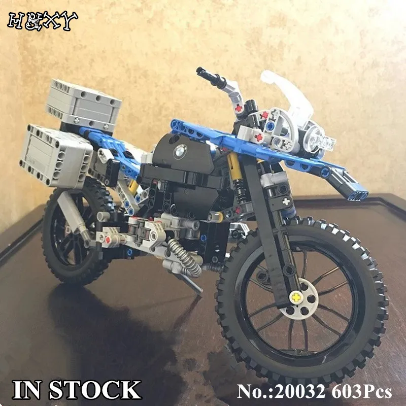 

H&HXY 20032 603Pcs Technic Series The BAMW Off-road Motorcycles R1200 GS Building Blocks Bricks Educational Toys for Kid 42063
