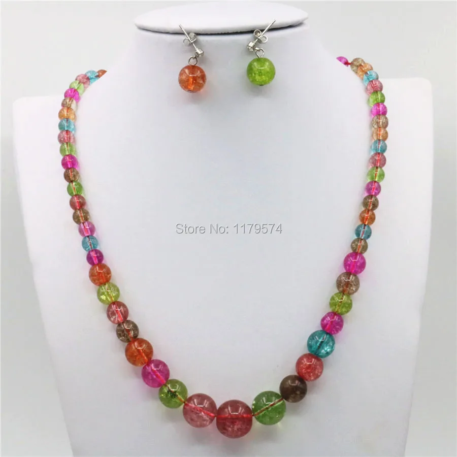 Комплект из колье и серёг турмалина 6 14 мм|jewelry sets|set jewelryearrings set |
