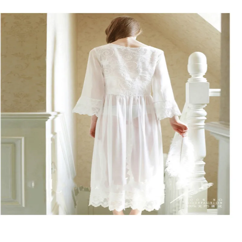 Дворцовые французские летние пижамы для беременных женщин, платья принцессы для грудного вскармливания, домашняя Ночная одежда для кормящих, кружевные костюмы для сна
