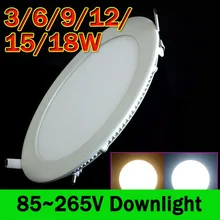 LED Ceiling Recessed Grid Downlight Round Panel Light LED Light Bulb Lamp Down Light 3W 6W 9W 12W 15W 18W