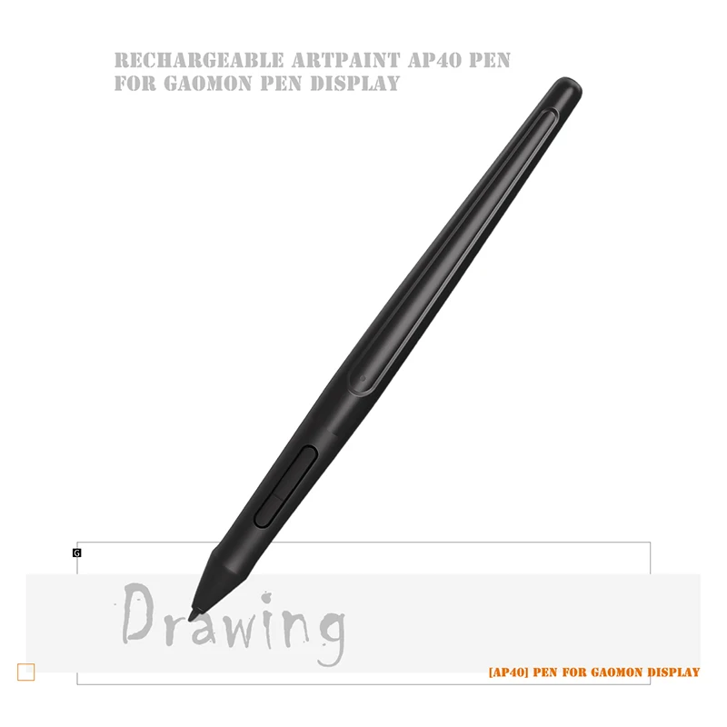 Billige GAOMON ArtPaint AP40 Drahtlose Digitale Kunst Stylus Wiederaufladbare Stift für Digitale Zeichnung Pen Display PD1560