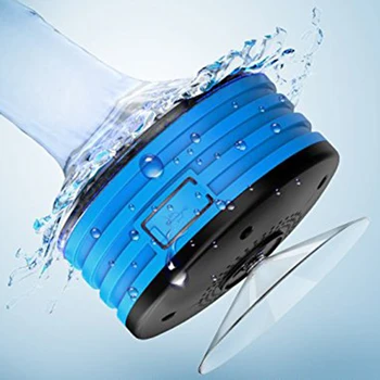 

IPX7 Waterproof Bluetooth Speaker Portable Bathroom Music Speakers With Suction Cup Wireless Loudspeaker With LED Support Radio
