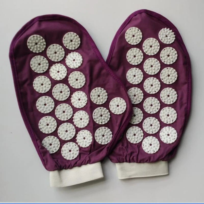 1pair Acupuncture Massage Gloves Hand Hold Fully Body Massager Blood Circulation Relieve Pain Muscle Tension Body Massage GLove