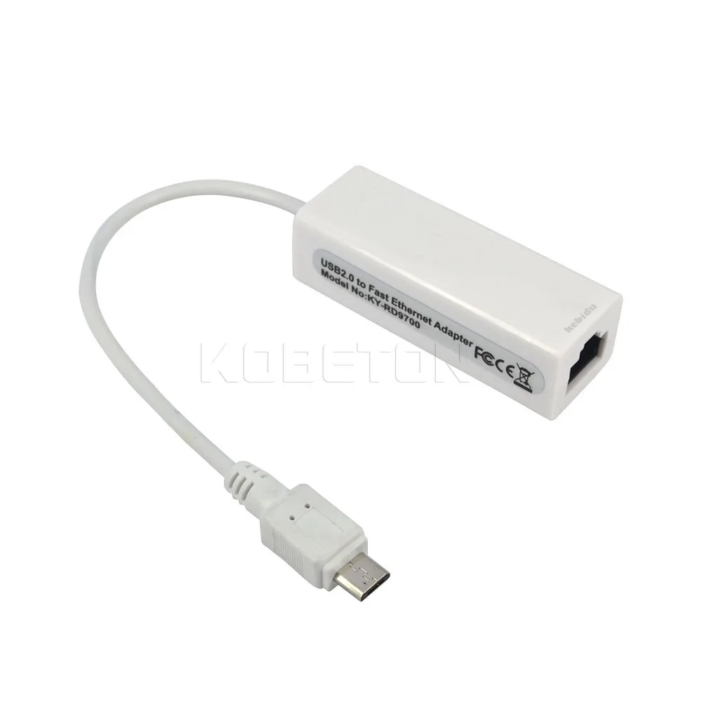 Kebidu Micro USB 2,0 для Ethernet RJ45 сетевой адаптер 10/100 Мбит/с Ethernet RJ45 адаптер для Android ПК ноутбуков планшетов