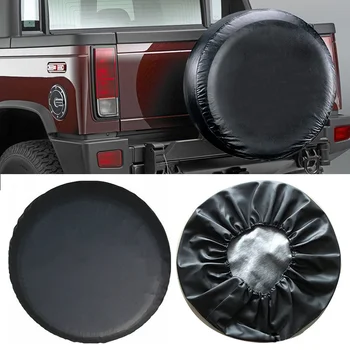 

1Pcs Pure Black PVC PU Spare Tire Tyre Wheel Valve Cover for Jeep Truck Heavy Duty PVC Cover Wheels Accessories Auto Parts