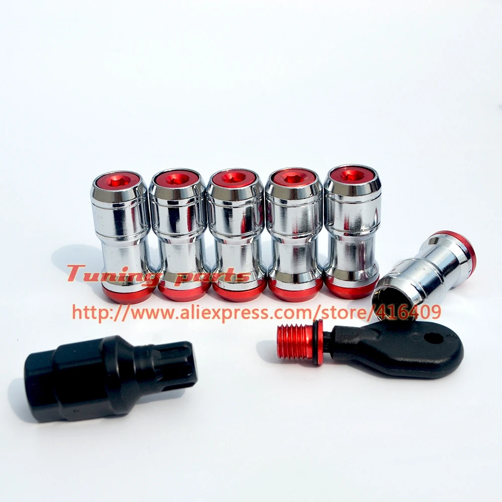 M12xP1.5 Neo Chrome Stainless Wheel Nut 20pcs Lock Lug Nuts With