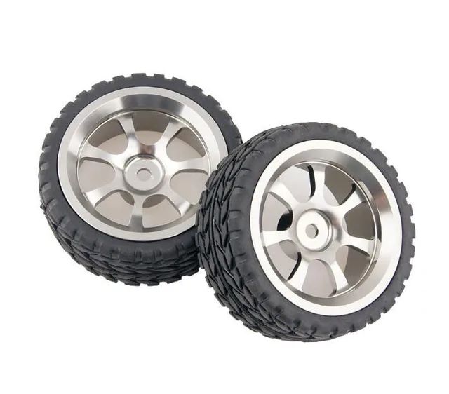 Special Price Free Shipping 4PCS 1/10 RC On-road Car Tires Tyre With Metal Wheel Hubs RV Touring Car Tire Spare Parts For 1/10 Scale RC Car Mo