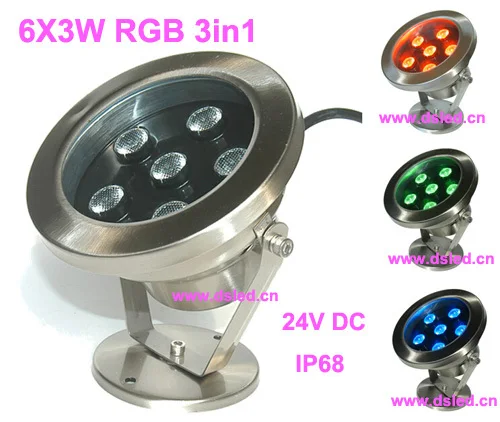 

Free shiping by DHL!! IP68 18W RGB LED Fountain Light,LED Underwater Light,24V,DS-10-12-18W-RGB,constant voltage,PWM control