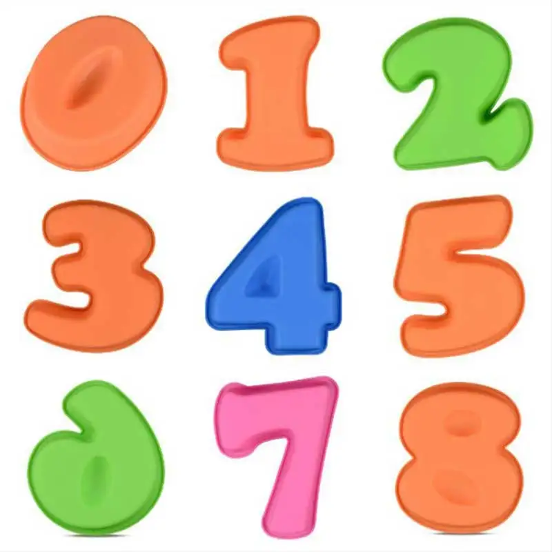 

Doatry 0-9 Number Silicone Chocolate Mold Happy Birthday Bakeware Cake Pan for Soap Muffin Brownie Baking Tools