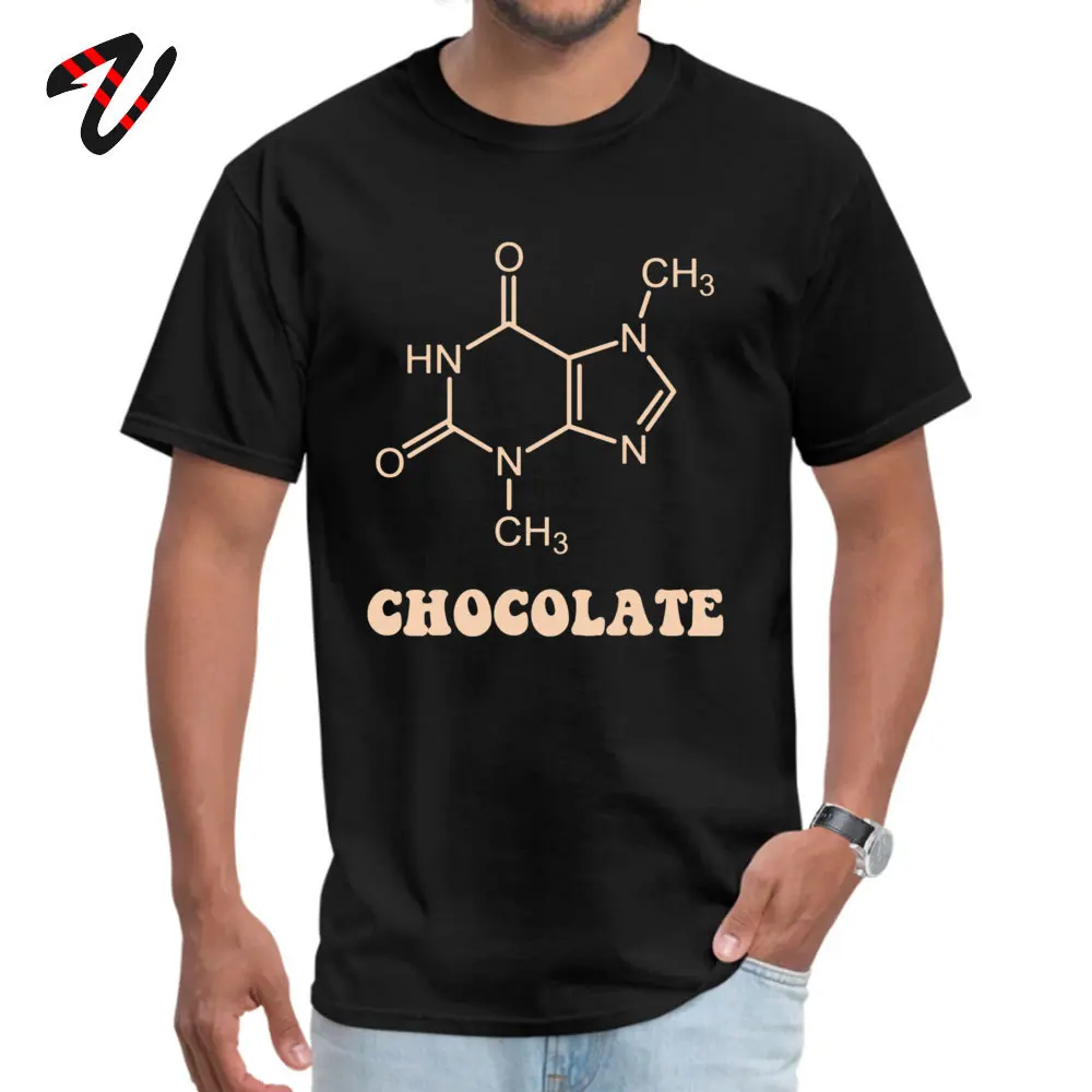 Scientific Chocolate Element Theobromine Molecule 2018 Student T Shirt O-Neck Short Sleeve 100% Cotton Tops Shirts Tops T Shirt Scientific Chocolate Element Theobromine Molecule20454 black