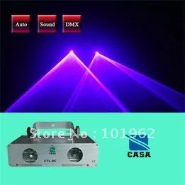 Free shipping Double 200mW Violet laser light DMX DJ Disco party stage light