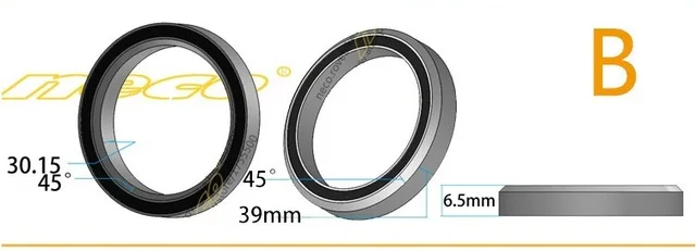 Neco дорожный велосипед подшипник гарнитура для горного велосипеда подшипник; р-р 38, 39-41 41,8 43,8 44 46,8 46,9, 47(Европа) 48,9 49 50,8 51 51,8 52 мм для гигантский - Цвет: B