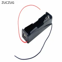 2016 New Plastic 18650 Battery Case Holder Storage Box with Wire Leads for 18650 Batteries 3.7V Black Wholesale