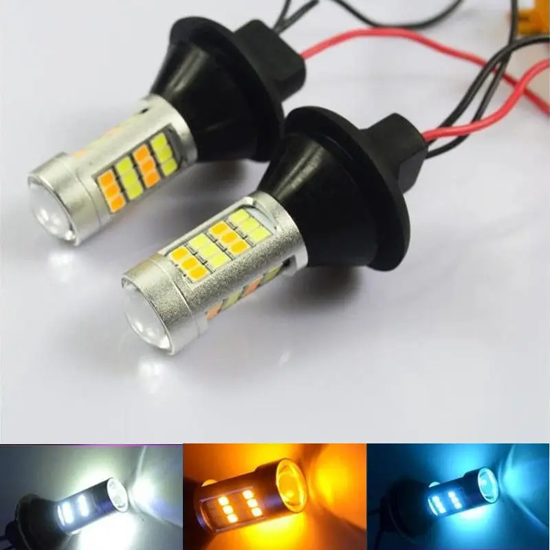 42 SMD S25 1156 BA15S светодиодный переключатель лампы белый желтый (янтарный)