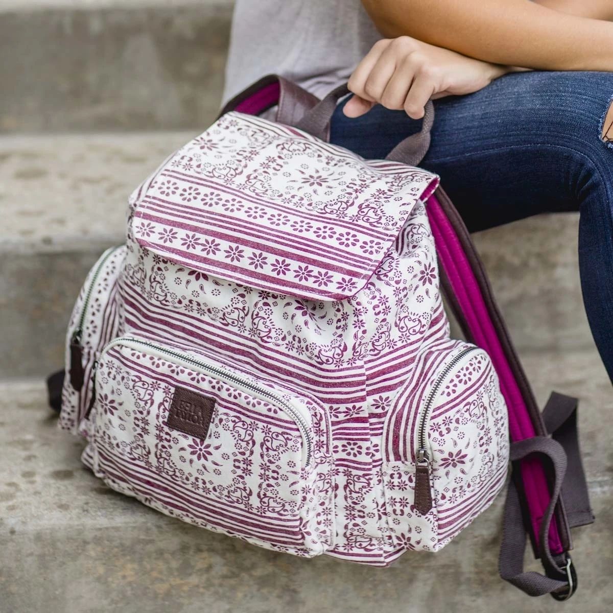 Bella Taylor Travel & Totes Kayla White Rucksack
