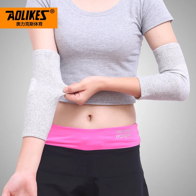 

2pcs/lot Bamboo Charcoal Breathable Elbow Protection Pads Outdoor Sport Warm Women Anti UV Running Cycling Training Elbow Pads