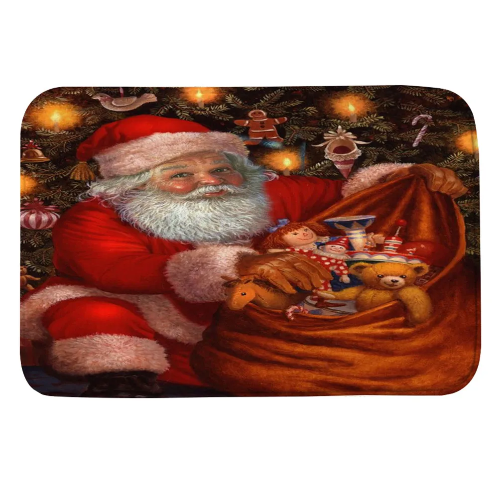 Напольные коврики с надписью &quotMerry Christmas&quot декоративные для ванной и кухни