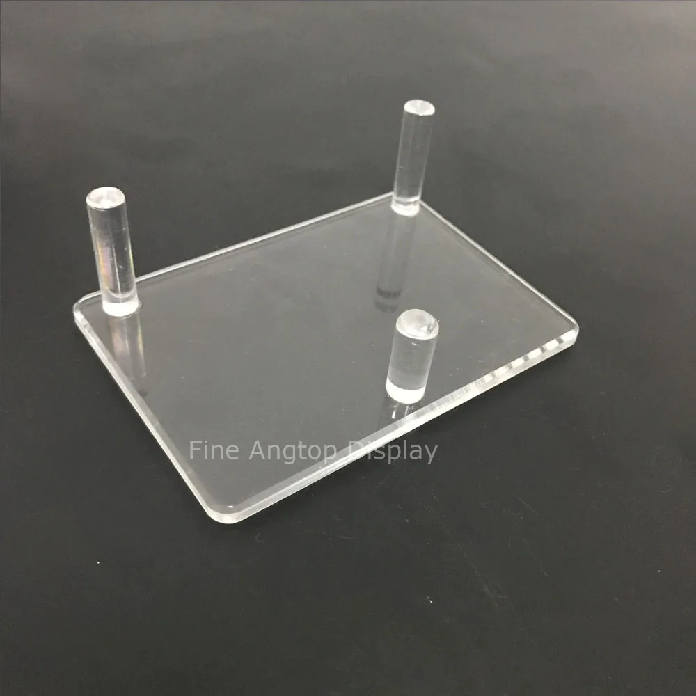 

Three-Peg Acrylic Display Stand For Jewelry Gemstone Fossils Minerals Rocks Seashells