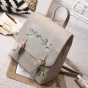 

Backpack Women Ethnic Style Fashion Causel Flower Color Embroidery Female Backpack Packet Bag Female High Quality#40