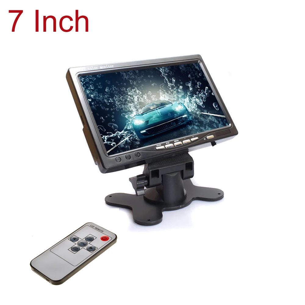 Accfly 7 inch tft lcd reverse camera monitor for rear view camera built