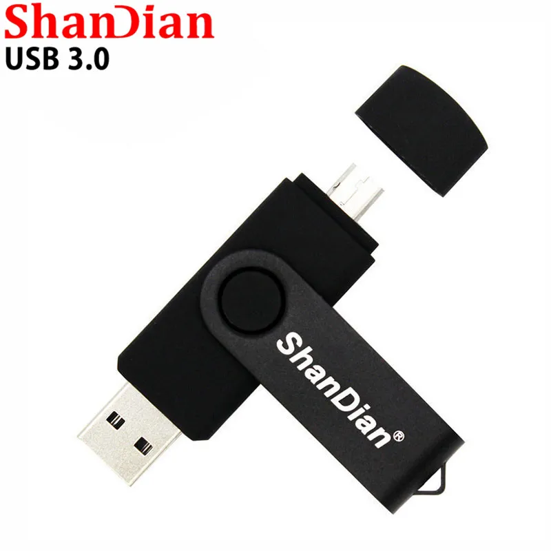 

SHANDIAN wholesale USB 3.0 Smart phone USB Flash drive OTG pendrive 8G/16G/32G/64GB Flash drive pen drive memory U disk