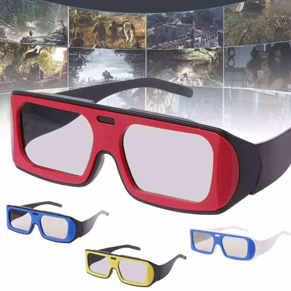 Peacefair двухцветная оправа круглые поляризационные Пассивные 3D стерео очки для