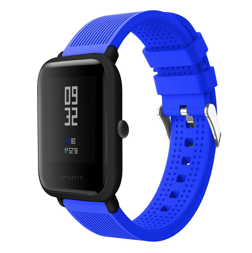 YUEDAER розовый карамельный цветной мягкий силиконовый ремешок для Xiaomi Amazfit Bip часы браслет для Amazfit Bip Молодежный ремешок для часов 20 мм