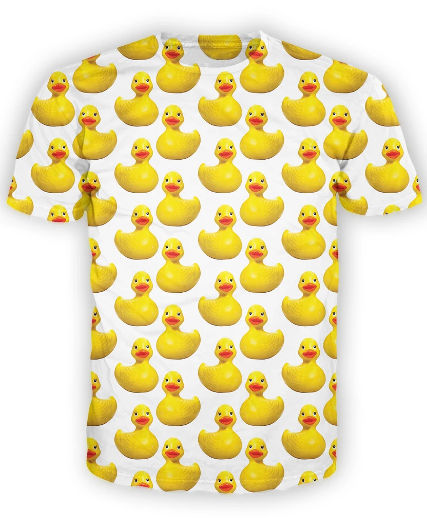 fashion clothing Rubber Duckies T Shirt duck toys 3d print summer cute ...