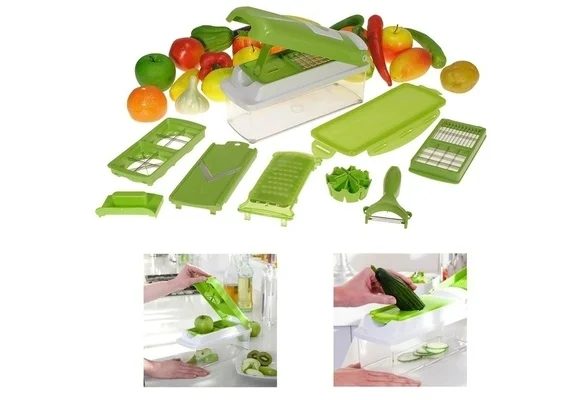  12pcs Kitchen Tool Set Super Slicer Plus Vegetable Fruit Peeler Dicer Cutter Chopper  [NF] FG 
