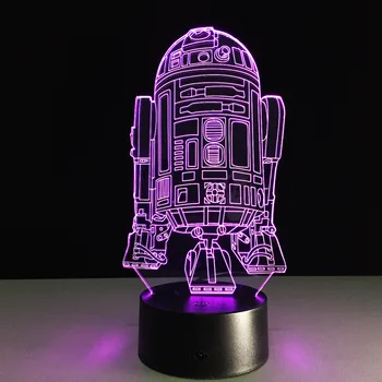 

The New Star Wars battleship 3D LED desk lamp bedside Nightlight Power Bank Usb Led 3d Lamp Night Light