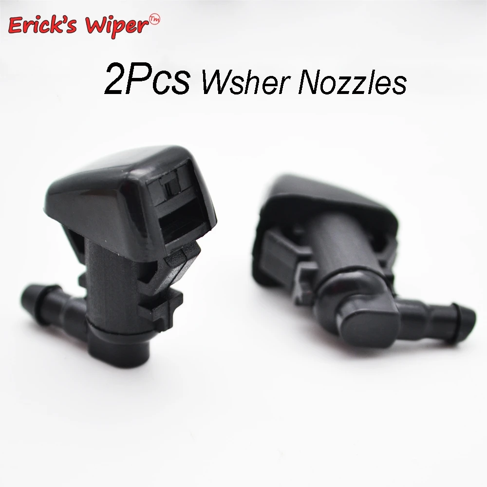 Erick's Wiper 2pcs Front Windshield Wiper Washer Jet Nozzle For Jeep