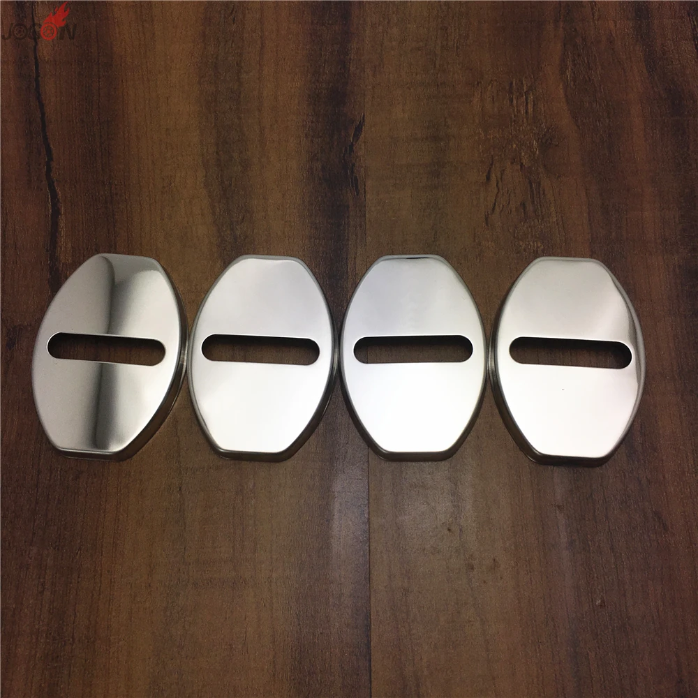 4pcs Stainless Steel Door Strikers Lock Buckle Cap Protective Cover For Nissan