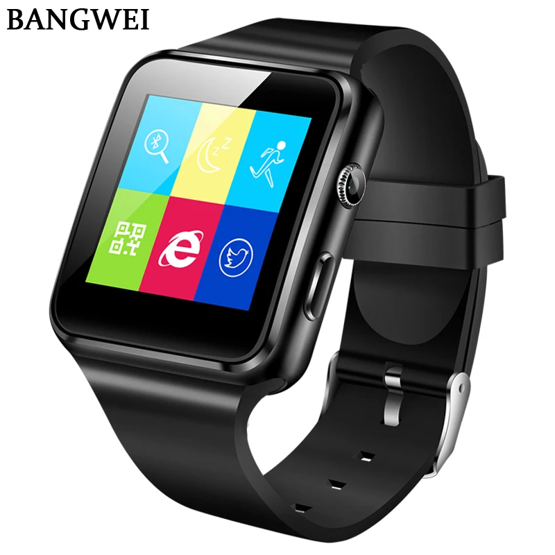 

BANGWEI Bluetooth Smart Watch Sport Pedometer Smartwatch with Camera Support SIM Card Whatsapp Facebook for Android IOS Phone