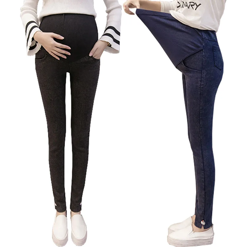 Elastic Waist Jeans For Pregnant Women Clothes Stretch Denim Maternity