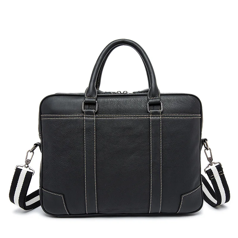 High Quality Genuine Leather Hand Made Male Bags Business Head Leather Handbag Men S Computer Bags