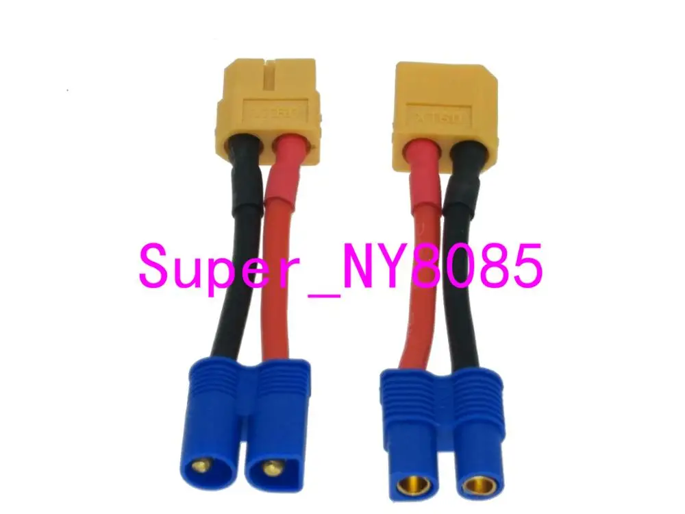

2pcs/set XT60 XT-60 to EC3 Losi Male & Female 12AWG 5CM Wire For RC Model Battery charger