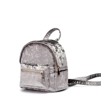 

2018 New Women Soft Velvet Backpack for Teenager Girls School Bookbag Female Small Travel Backpack Mujer Bolsos Elegant Backpack