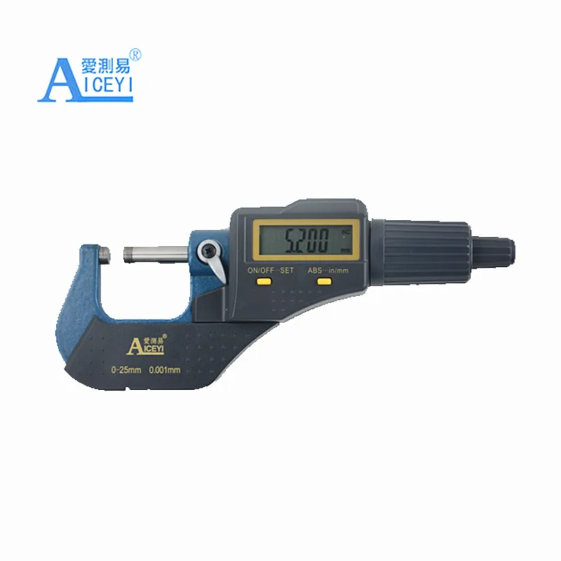ACE 0.002MM High accuracy Digital micrometer 0 25mm electronic outside micrometer with Large LCD