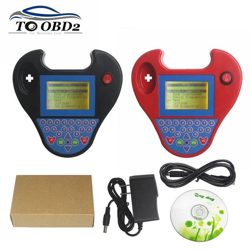 Online Programador de llave automática Mini Zed bull inteligente Mini Zedbull V508 Key Transponder Chip Cloner zed bull No se necesitan señales negro y rojo