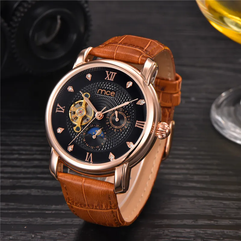 

2017MCE Top Brand Luxury Men's Wrist Watch Men Military Sport Clock Male Business Skeleton Clocks Automatic Mechanical Watches