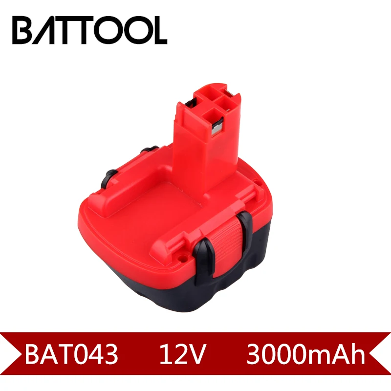 1X 3000mAh 12V Ni-CD BAT043 Rechargeable Battery: BOSCH GSR 12 VE-2,GSB 12 VE-2,PSB 12 VE-2, BAT043 BAT045 BTA120 2607335430