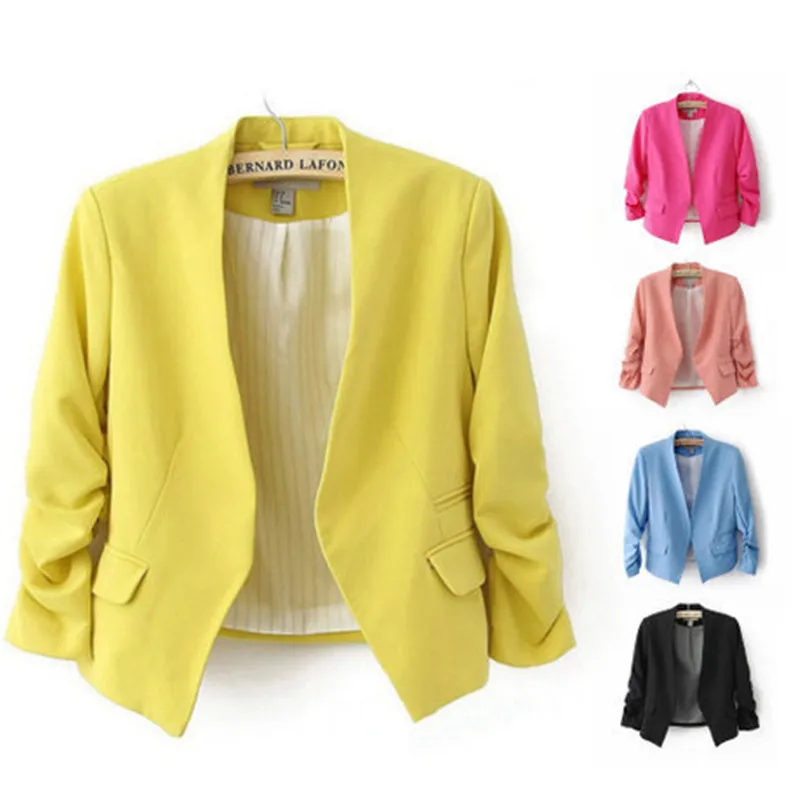 Popular Yellow Short Jacket-Buy Cheap Yellow Short Jacket lots ...