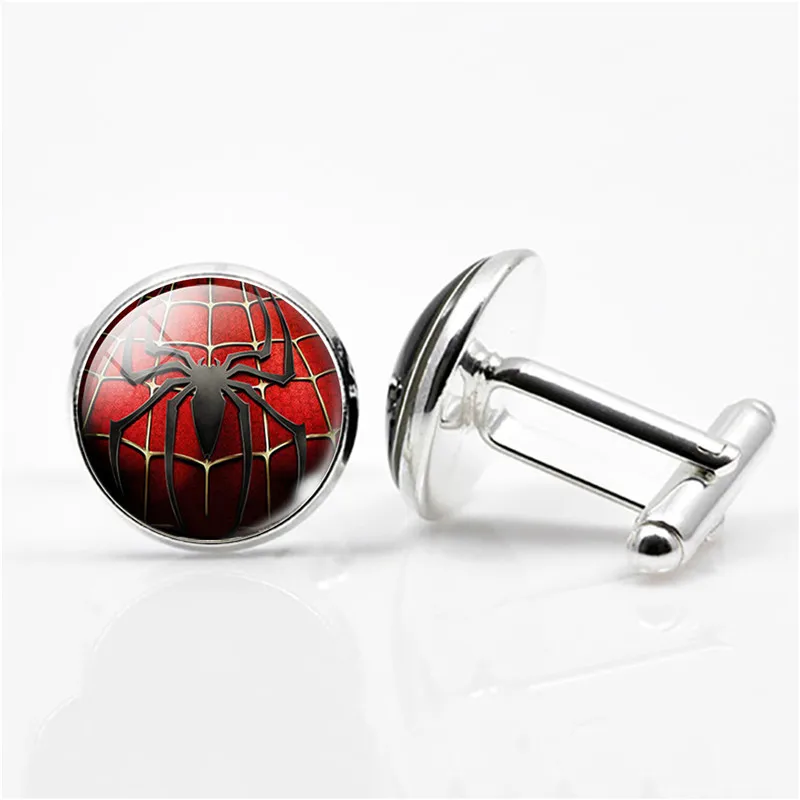 Модные Запонки Marvel Avengers spider-time gem стеклянные Запонки игра связанные ювелирные изделия милые подарки для детей