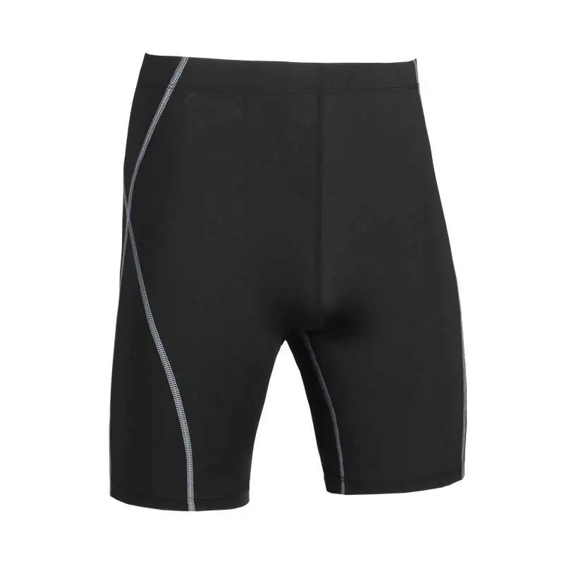 Мужские быстросохнущие леггинсы для фитнеса Crossfit мужские шорты Футбол под прикрытием компрессионная одежда для бега колготки шорты для бега SMA41 - Цвет: grey line