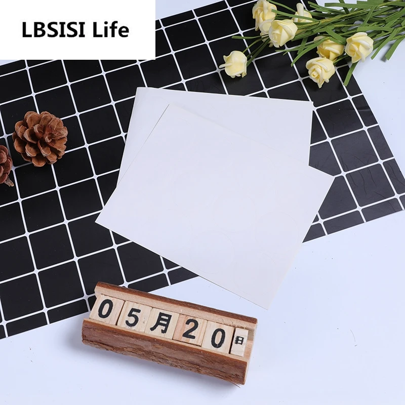 

LBSISI Life 108pcs White Round Blank Handmade Stickers Handwriting Label Baking Decoration Labels Seal Scrapbook DIY Gift Cookie