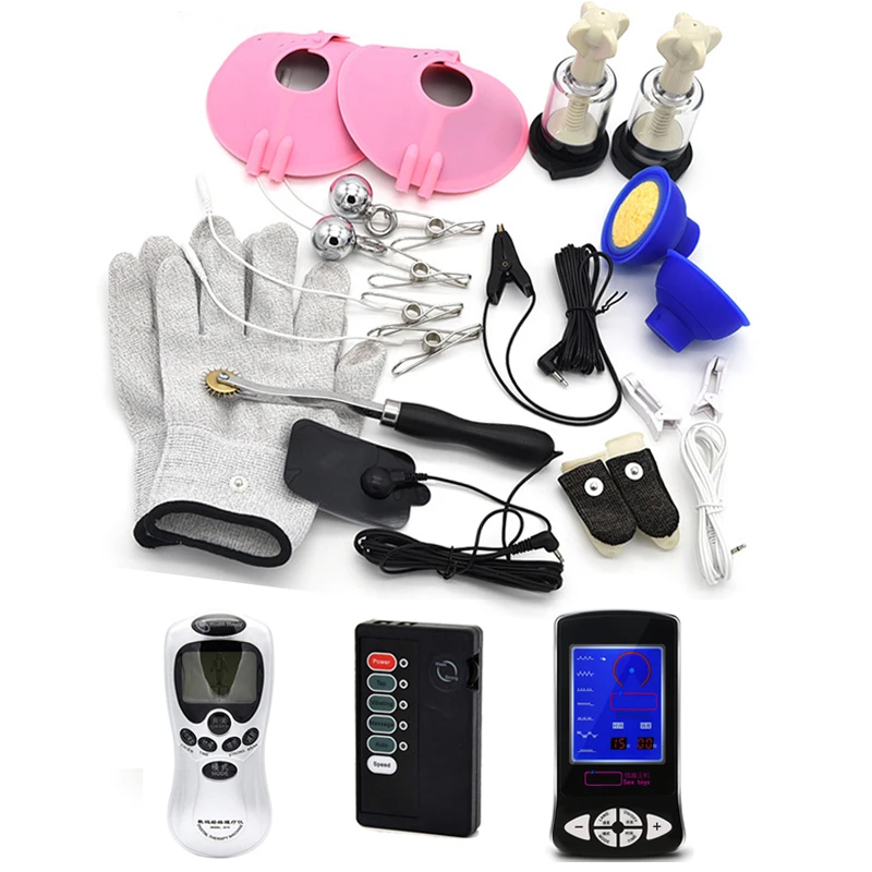 Electric Shock Kit, Electro Accessory Nipple Clamps Breast Massager Pad